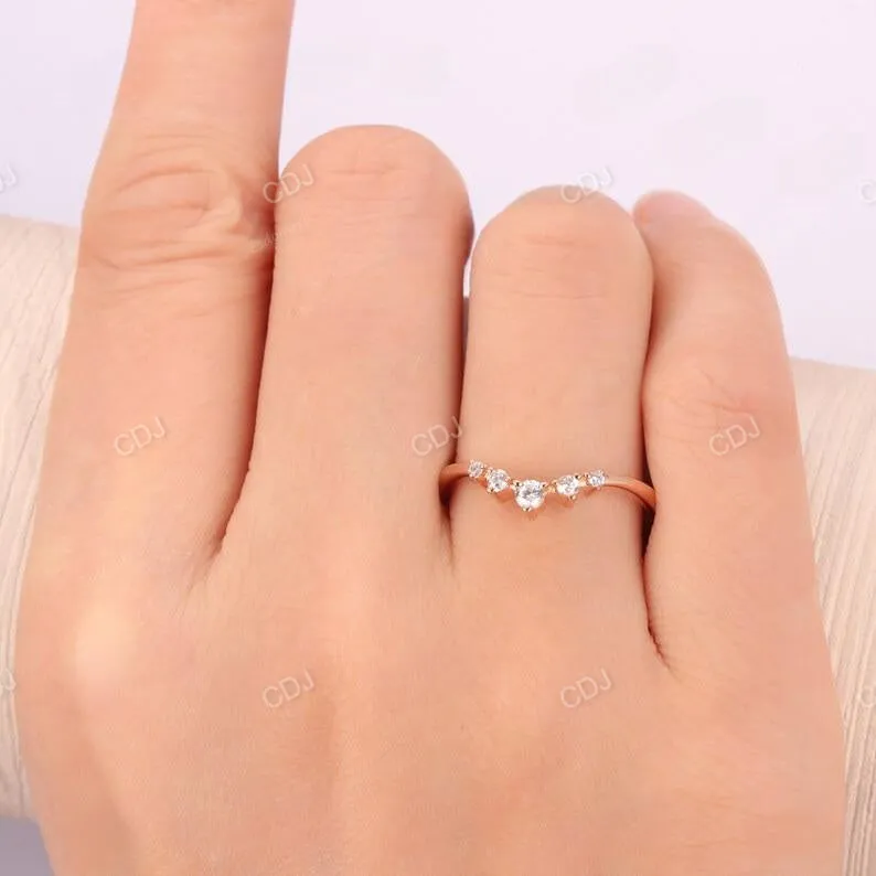 0.17CTW Unique Lab Grown Diamond Bridal Stacking Ring