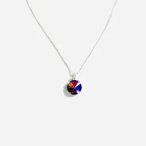 12mm Simple Pendant Necklace in Bermuda Blue