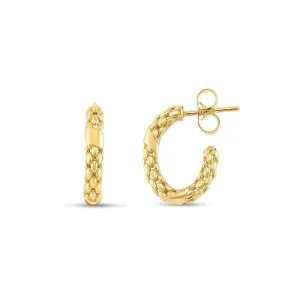14K Gold Prosecco Petite Hoops