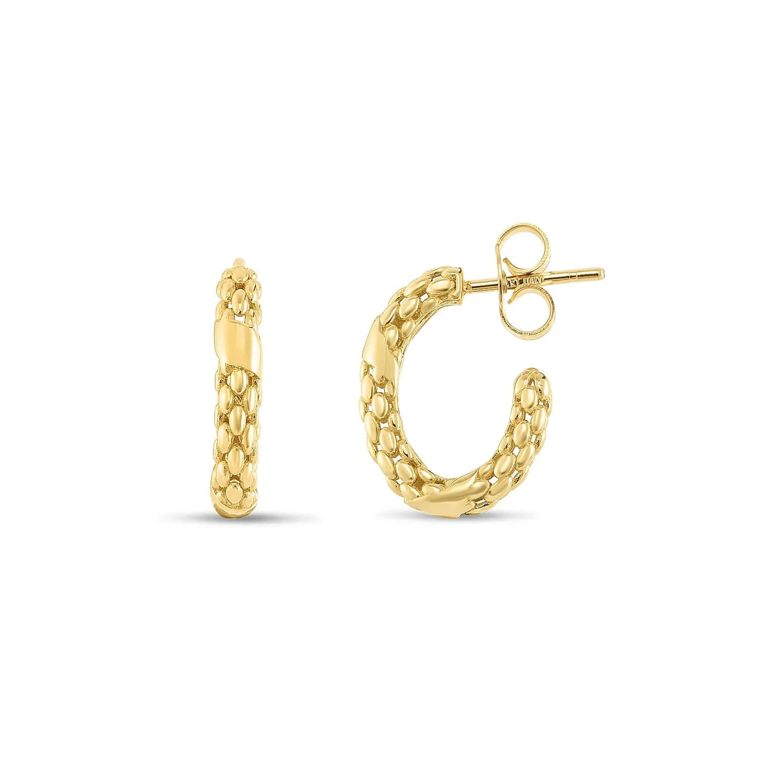 14K Gold Prosecco Petite Hoops