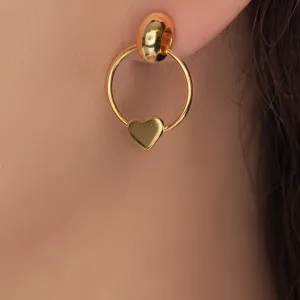 14K Heart Earrings