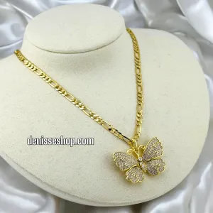 14K SHINY BUTTERFLY PENDANT P510