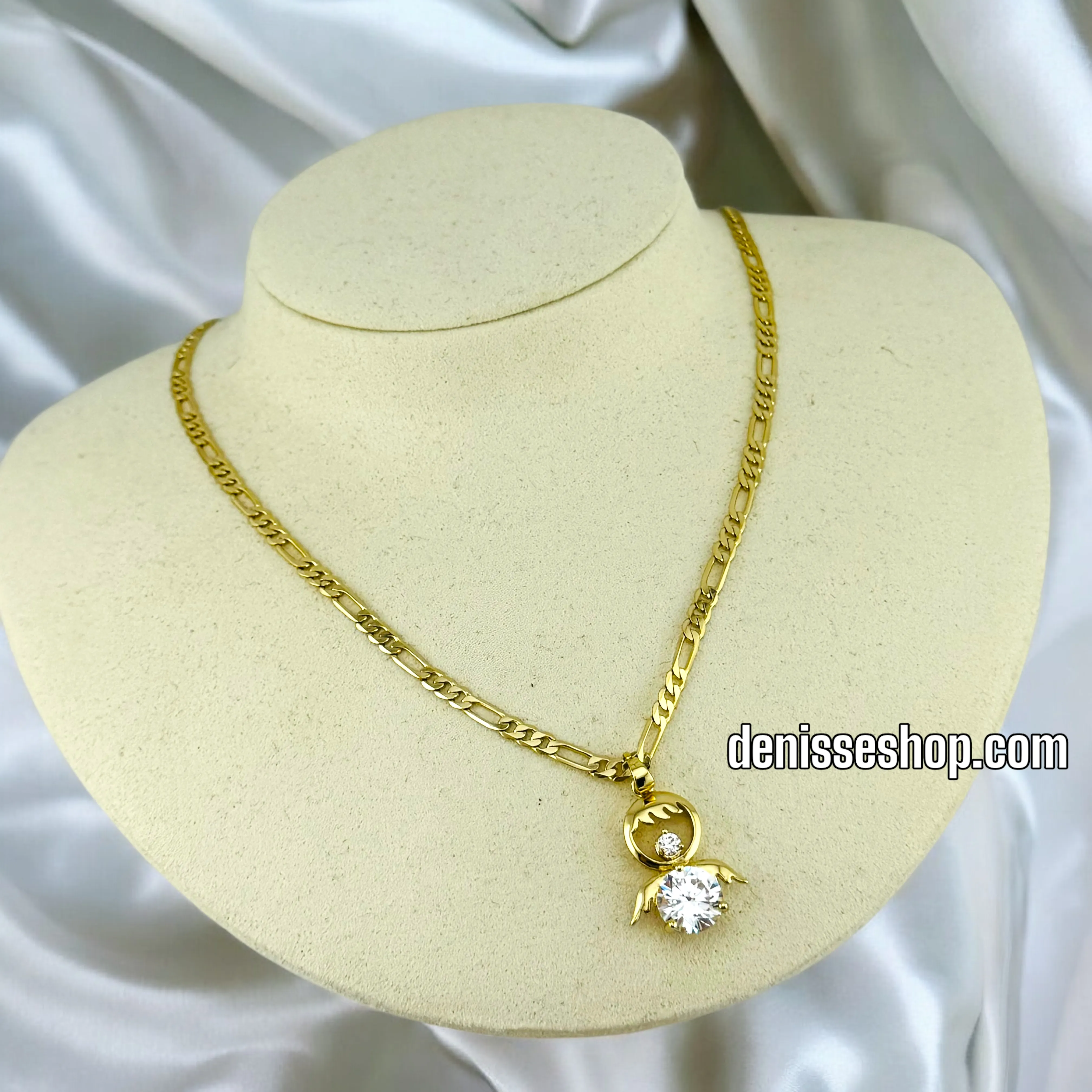 14K SHINY WHITE ANGEL PENDANT P520