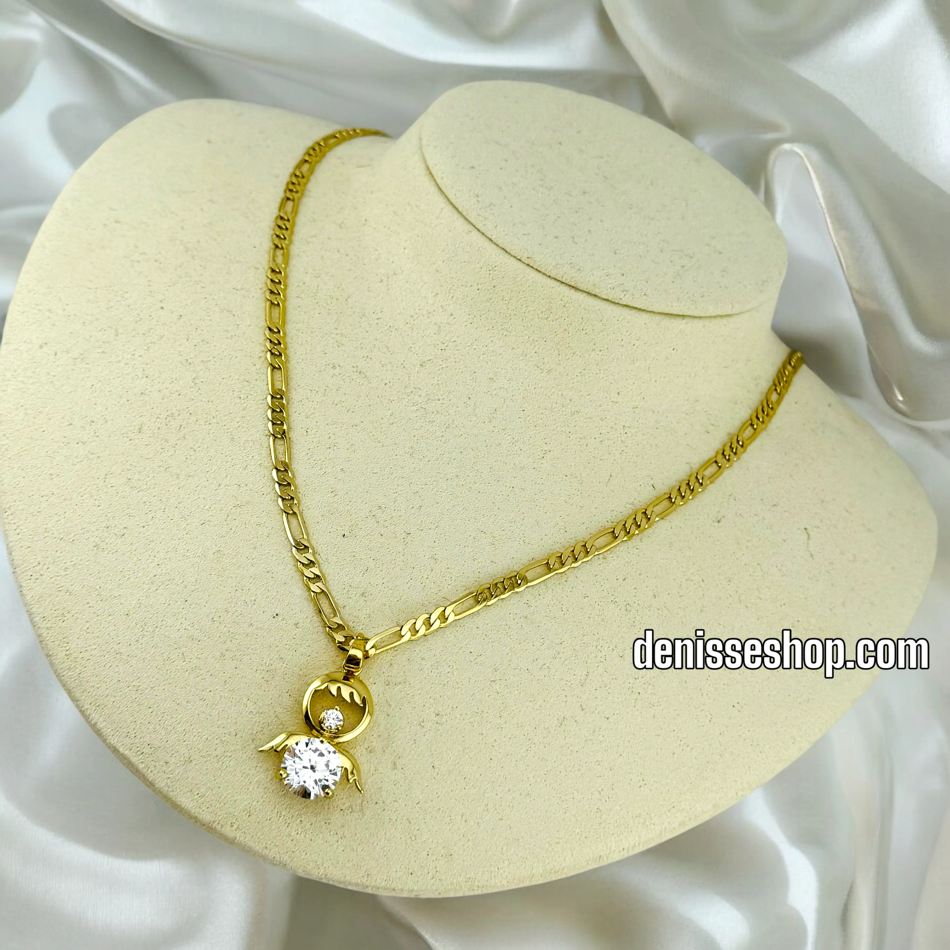14K SHINY WHITE ANGEL PENDANT P520
