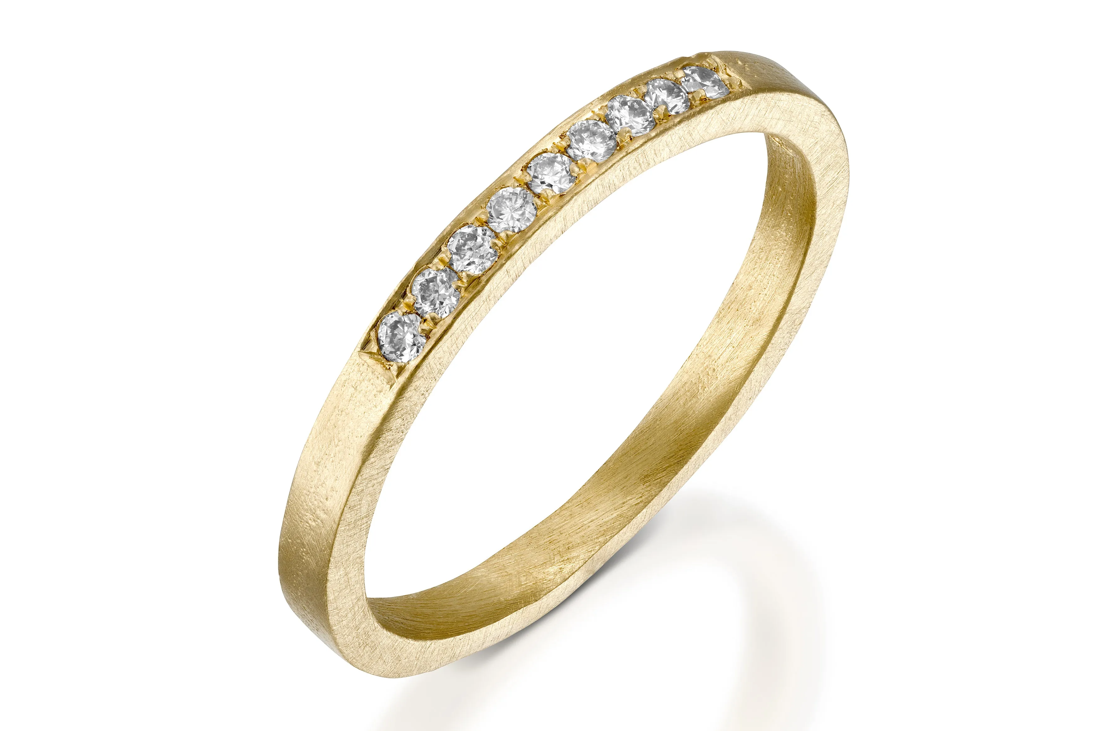 18k Diamonds Engagement Stack Ring