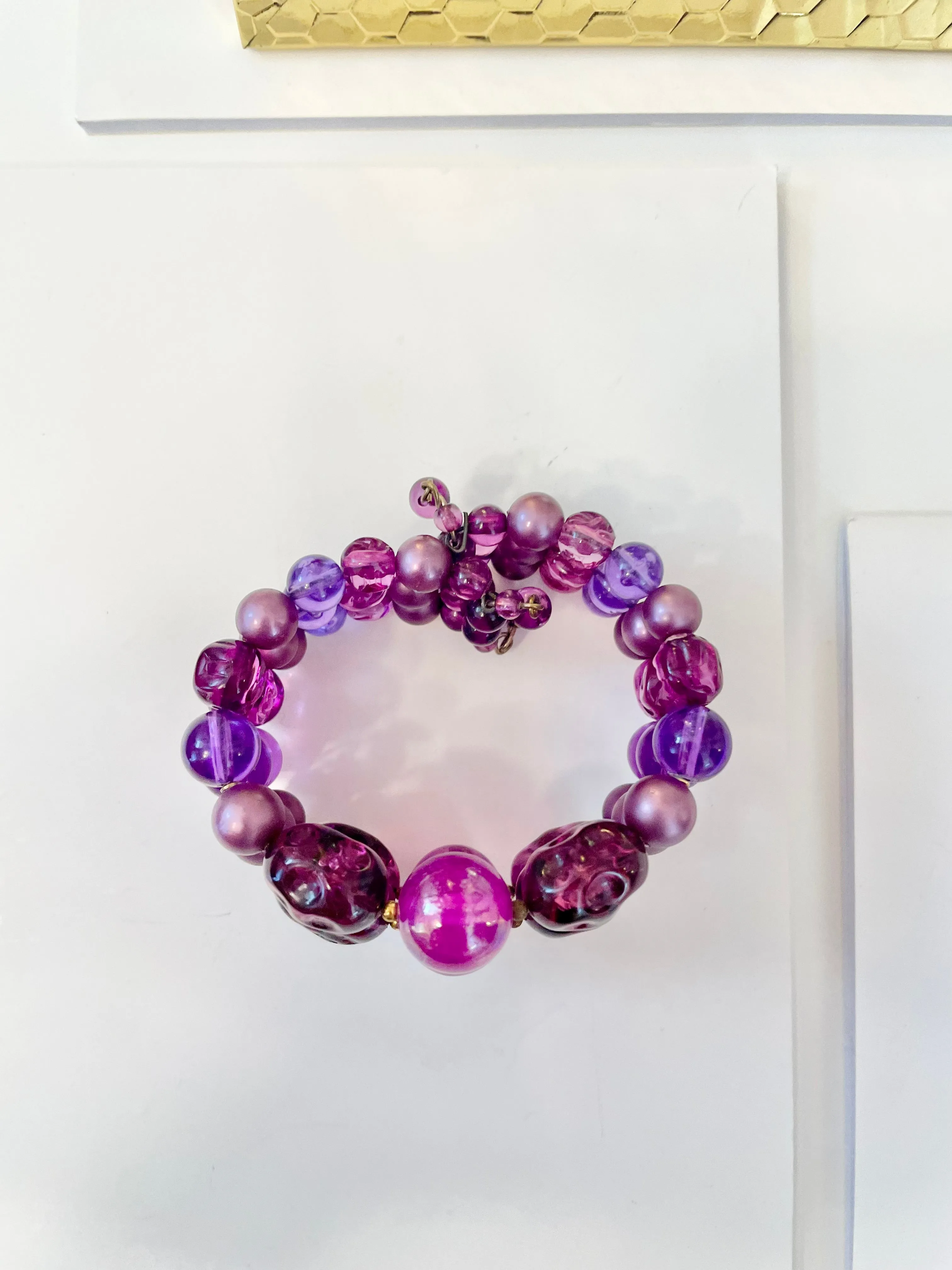 1960's rich color story, classy beaded bracelet ...... lovely!
