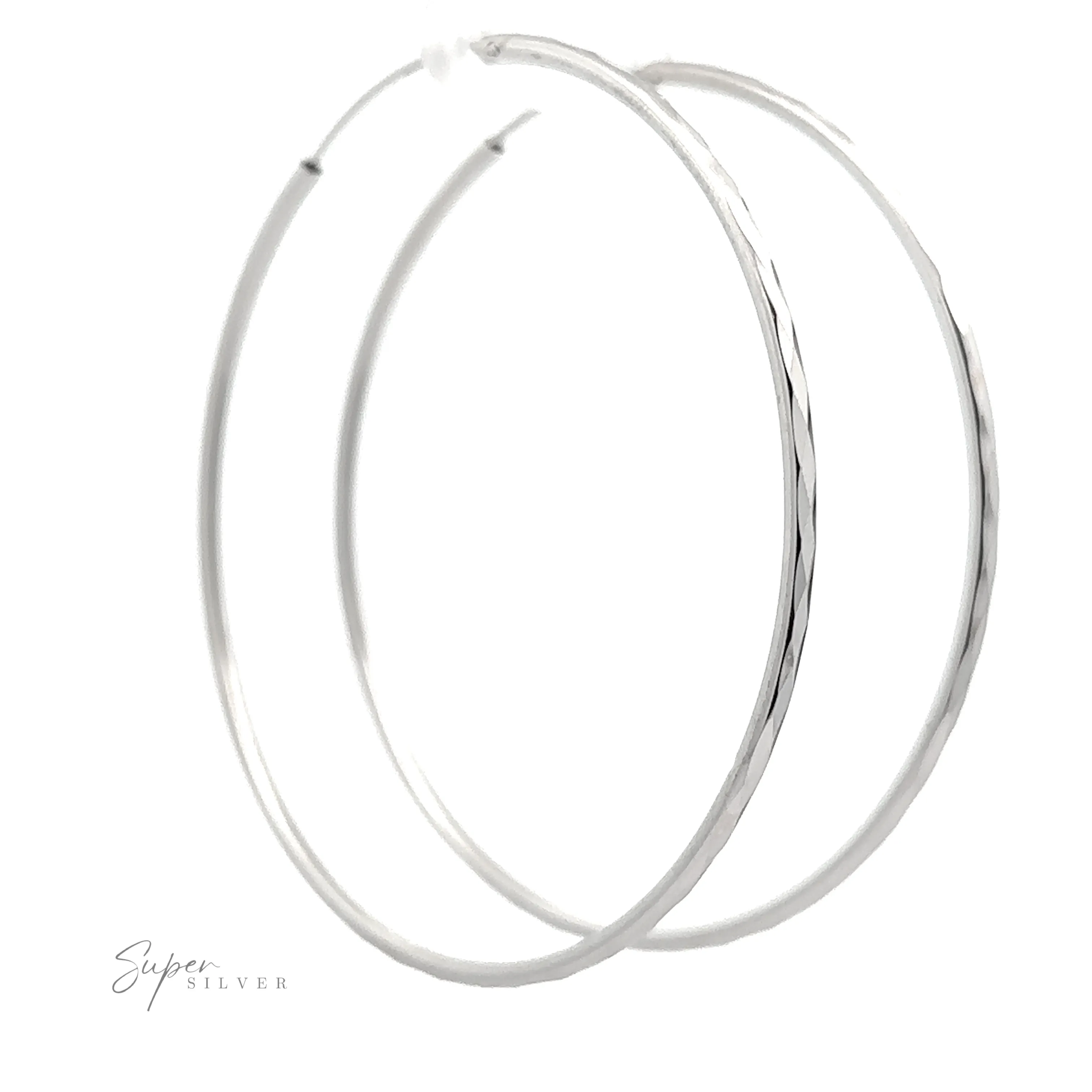 2mm Diamond Faceted Hoops