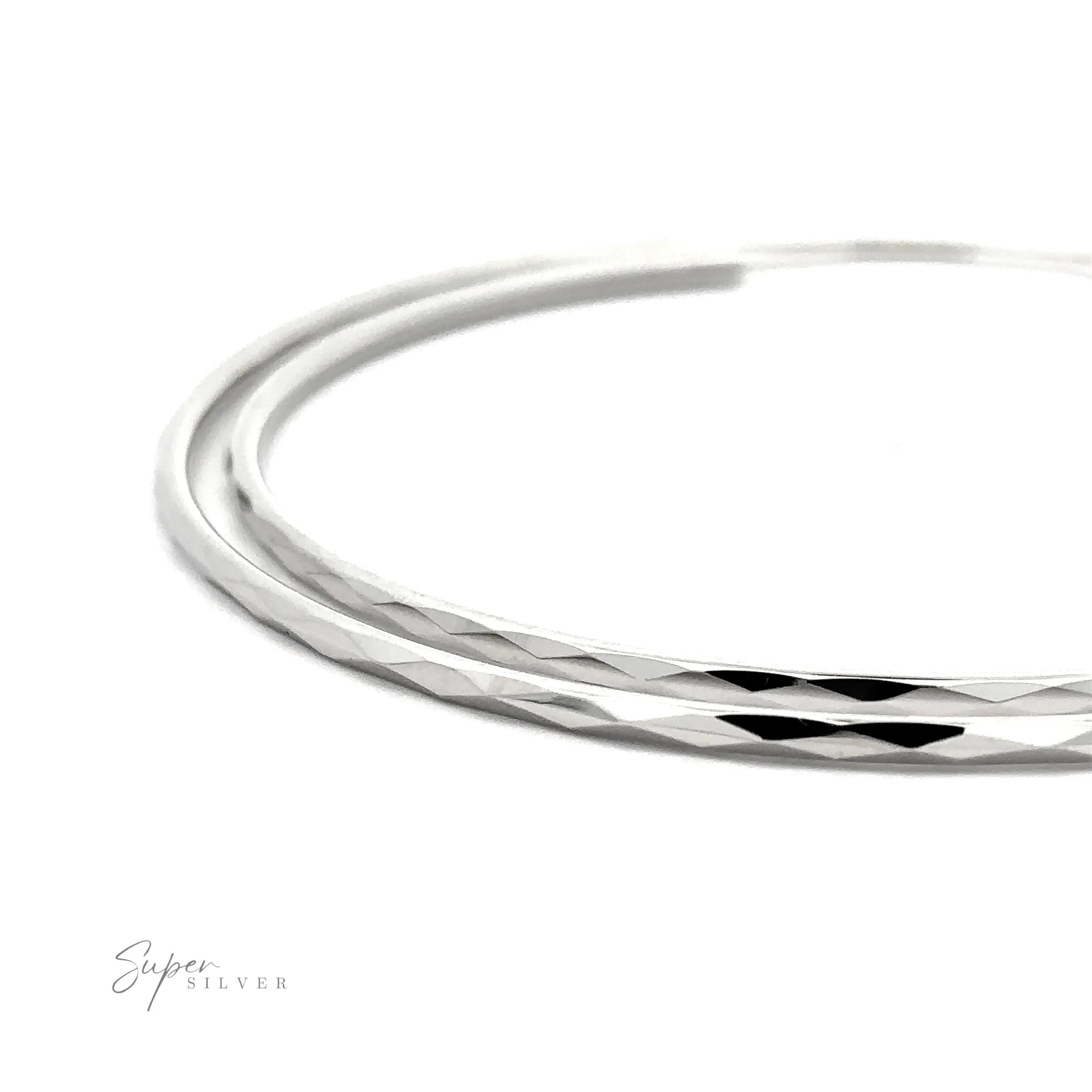 2mm Diamond Faceted Hoops