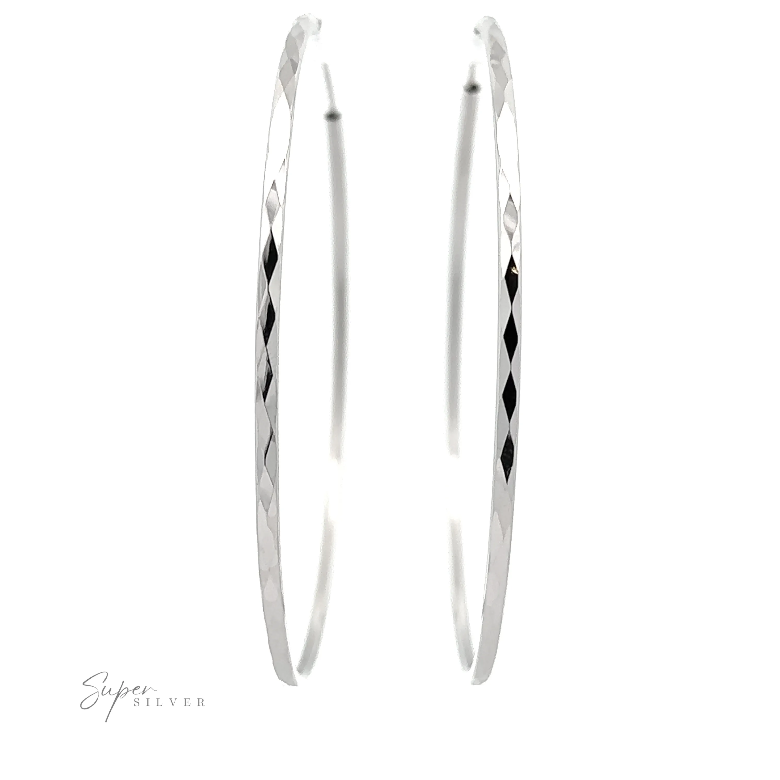 2mm Diamond Faceted Hoops