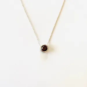 8mm Slide Pendant Necklace in Amethyst Volcano