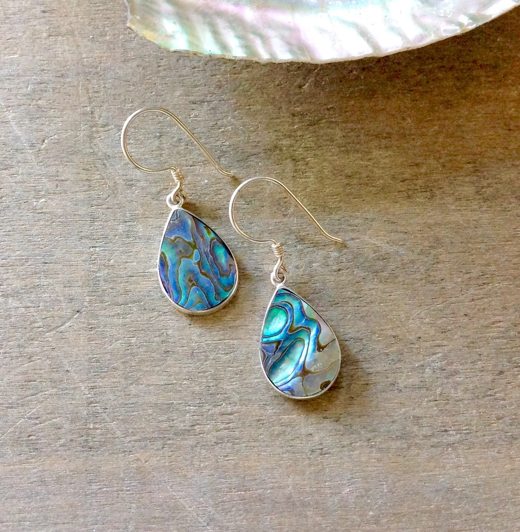 Abalone Simple Shape Earrings