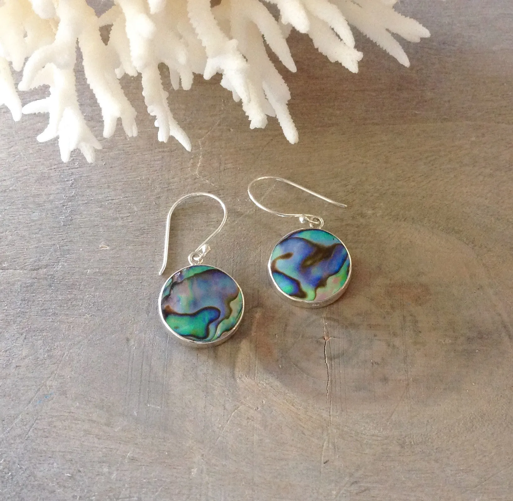 Abalone Simple Shape Earrings