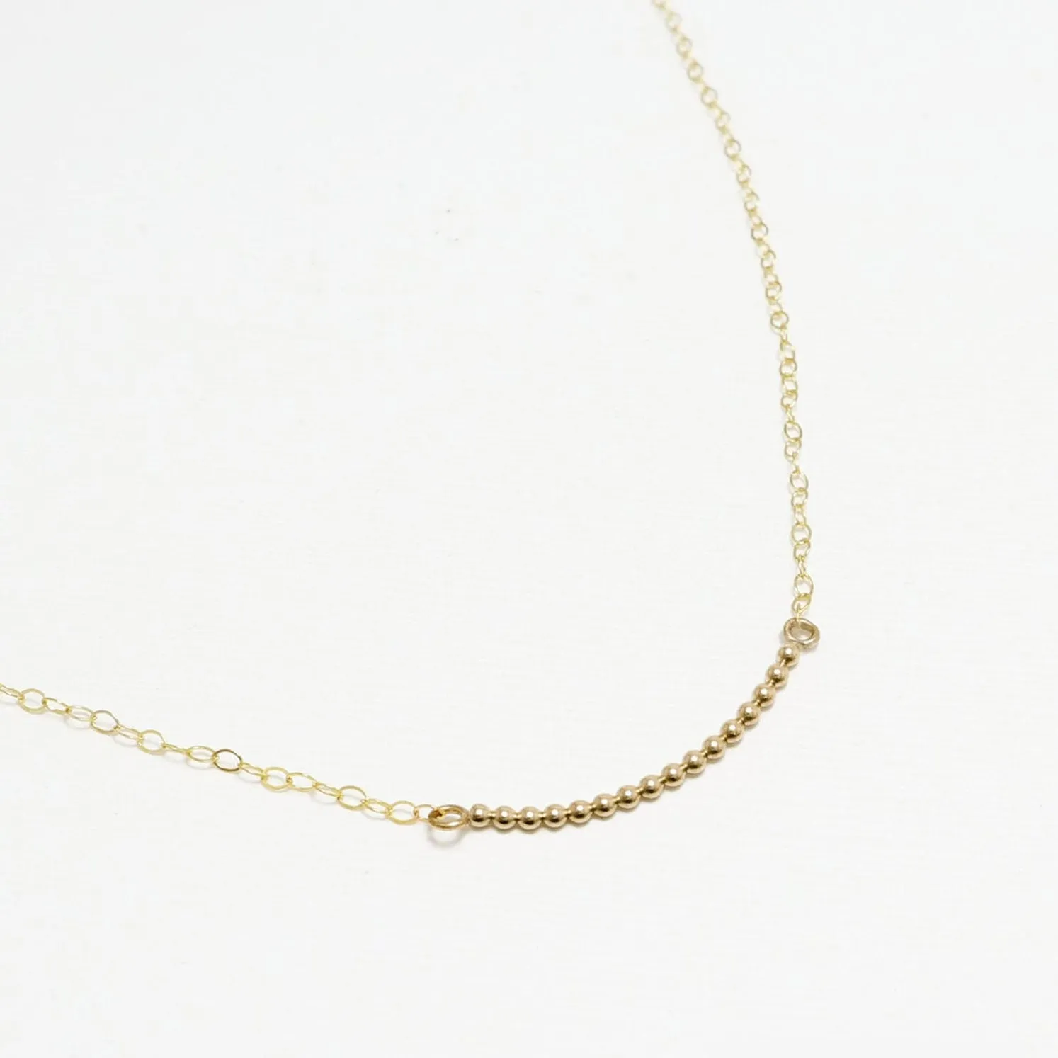 Accent Short Curved Beaded Necklace