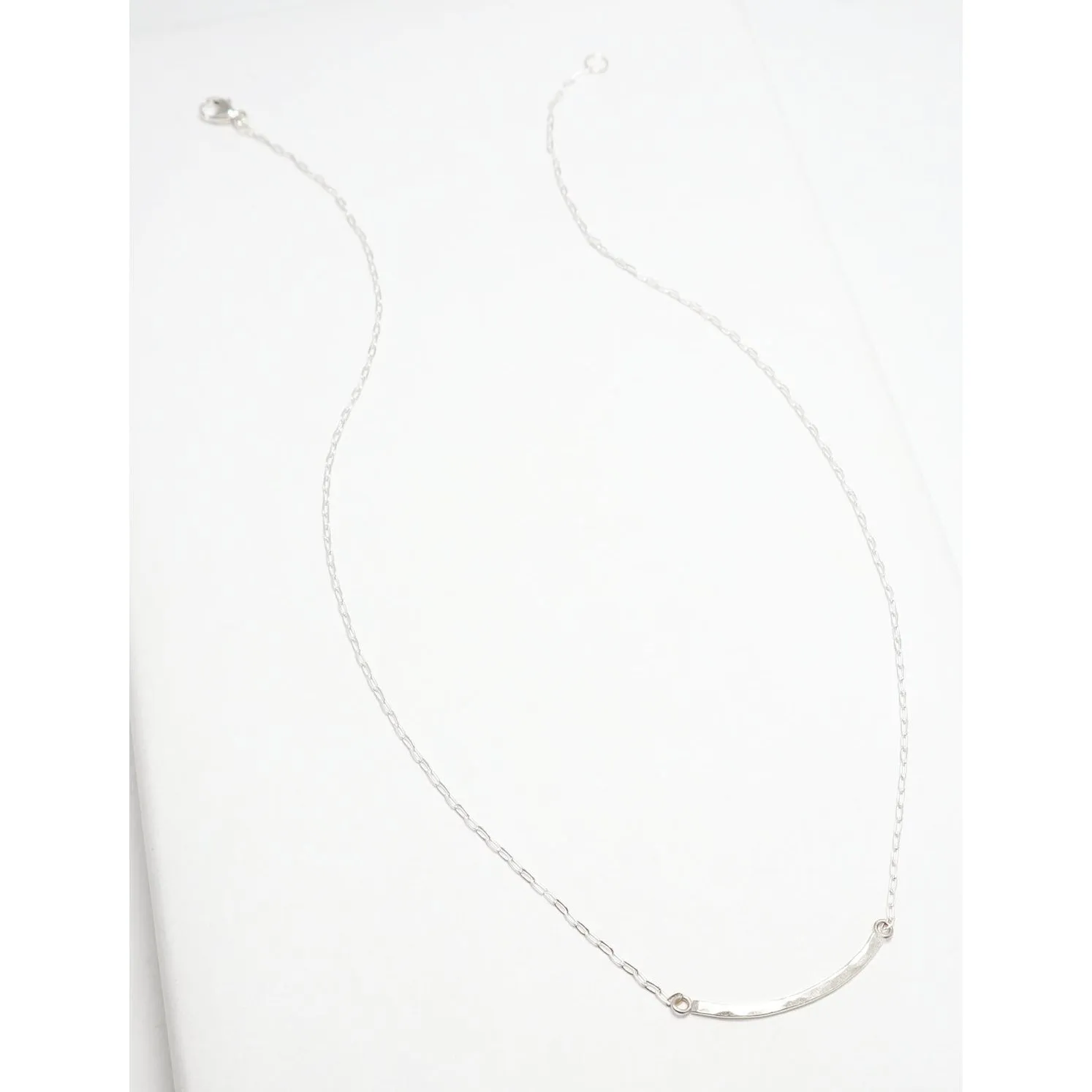 Accent Short Curved Hammered Necklace
