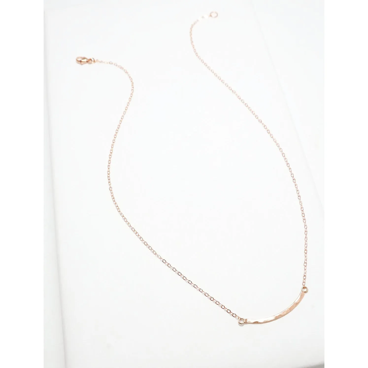 Accent Short Curved Hammered Necklace