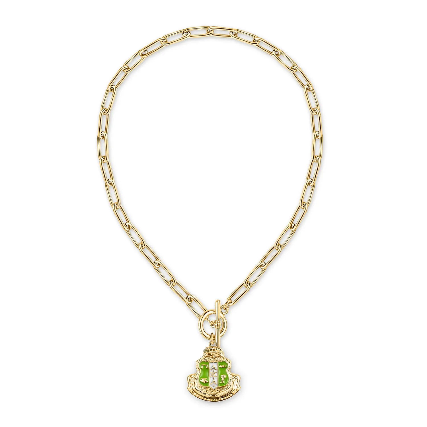 AKA Shield Toggle Necklace-Gold