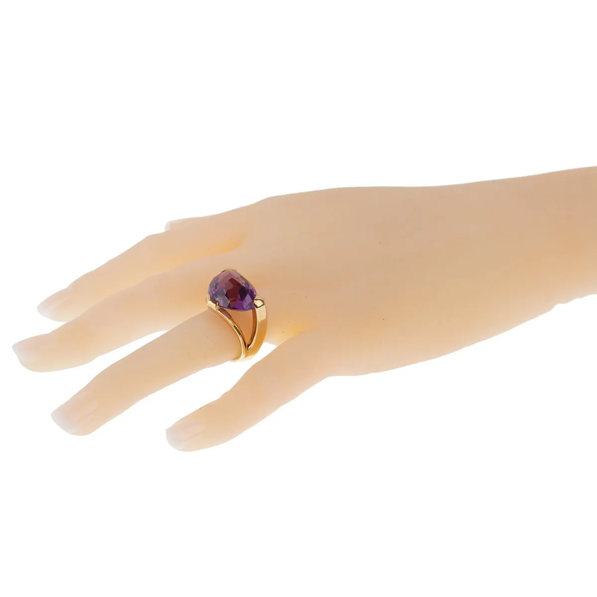 Antonini Amethyst Gold Cocktail Ring Size 6 1/2