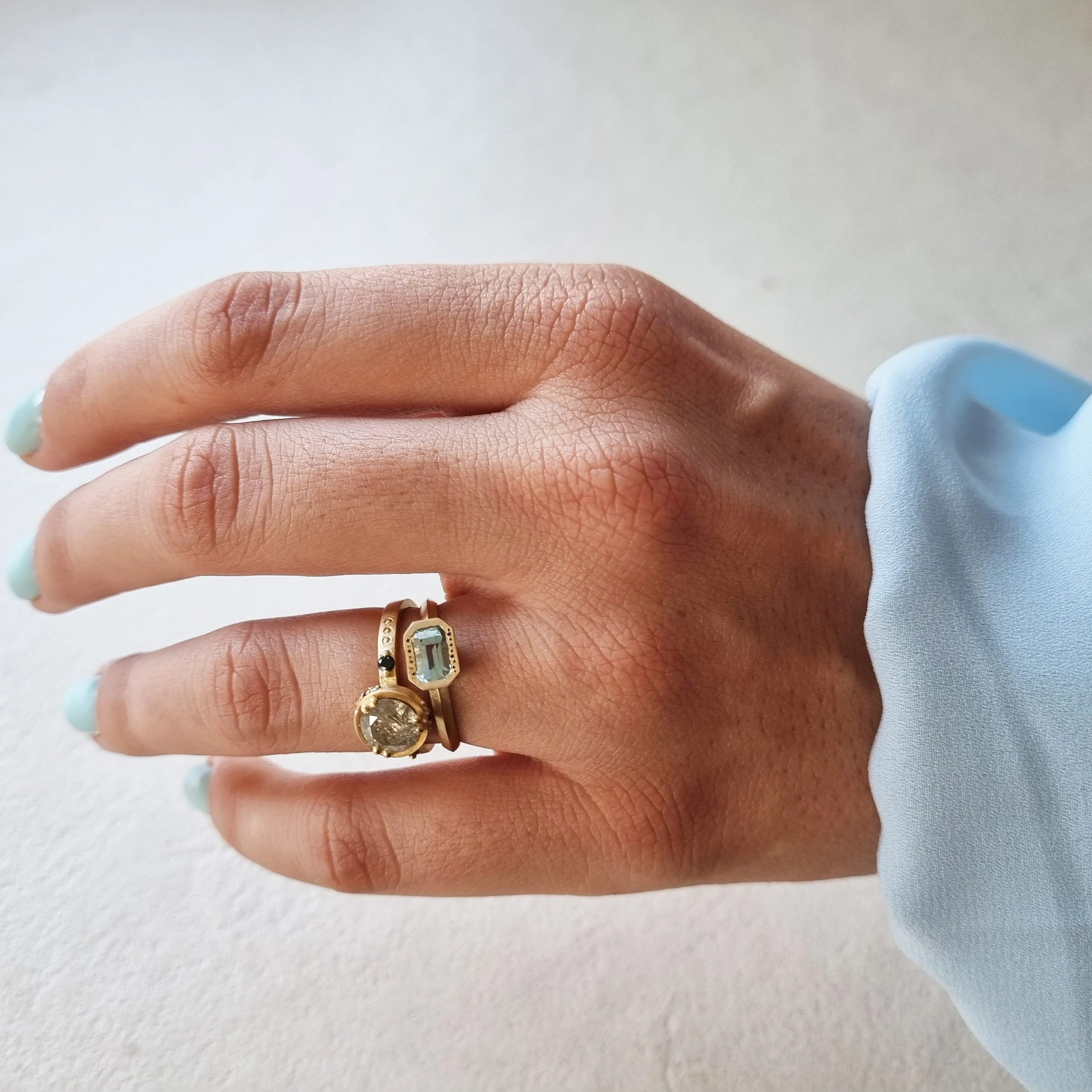 Aquamarine Solitaire Engagement Ring