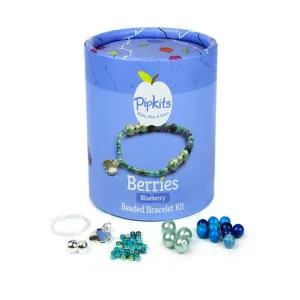 Berries Beaded Bracelet - Blueberry
