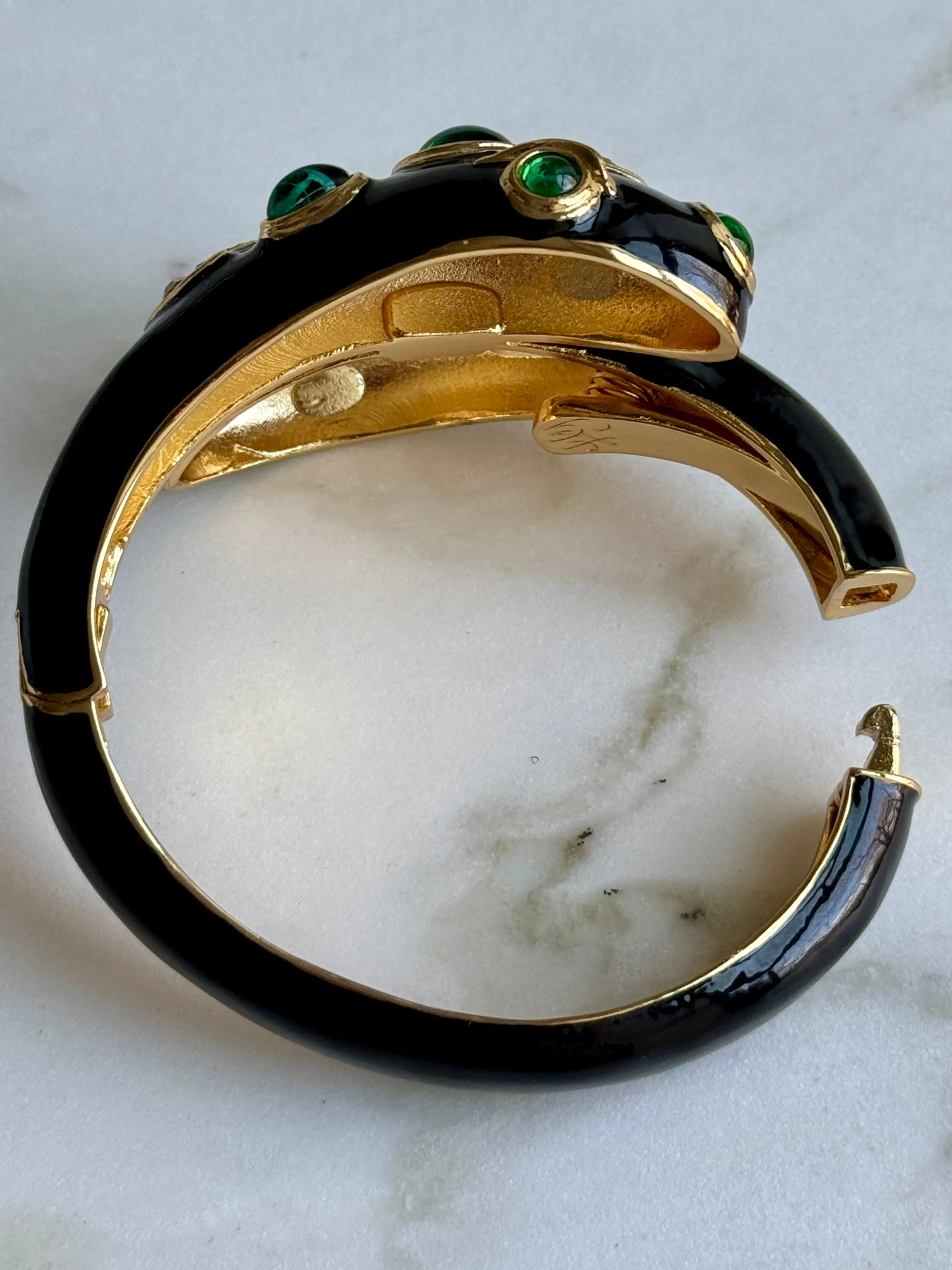 Black Double Headed Snake Bracelet