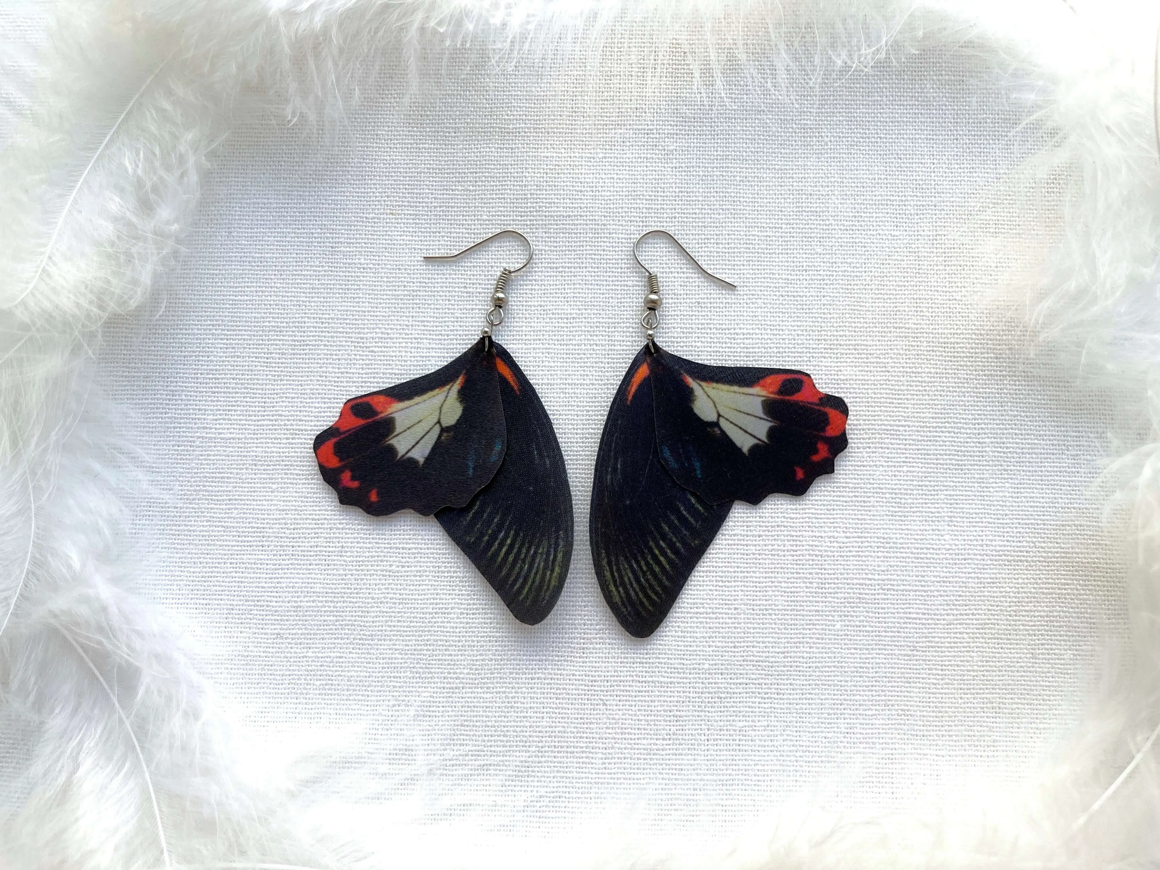 Black Whimsigoth Wings Earrings