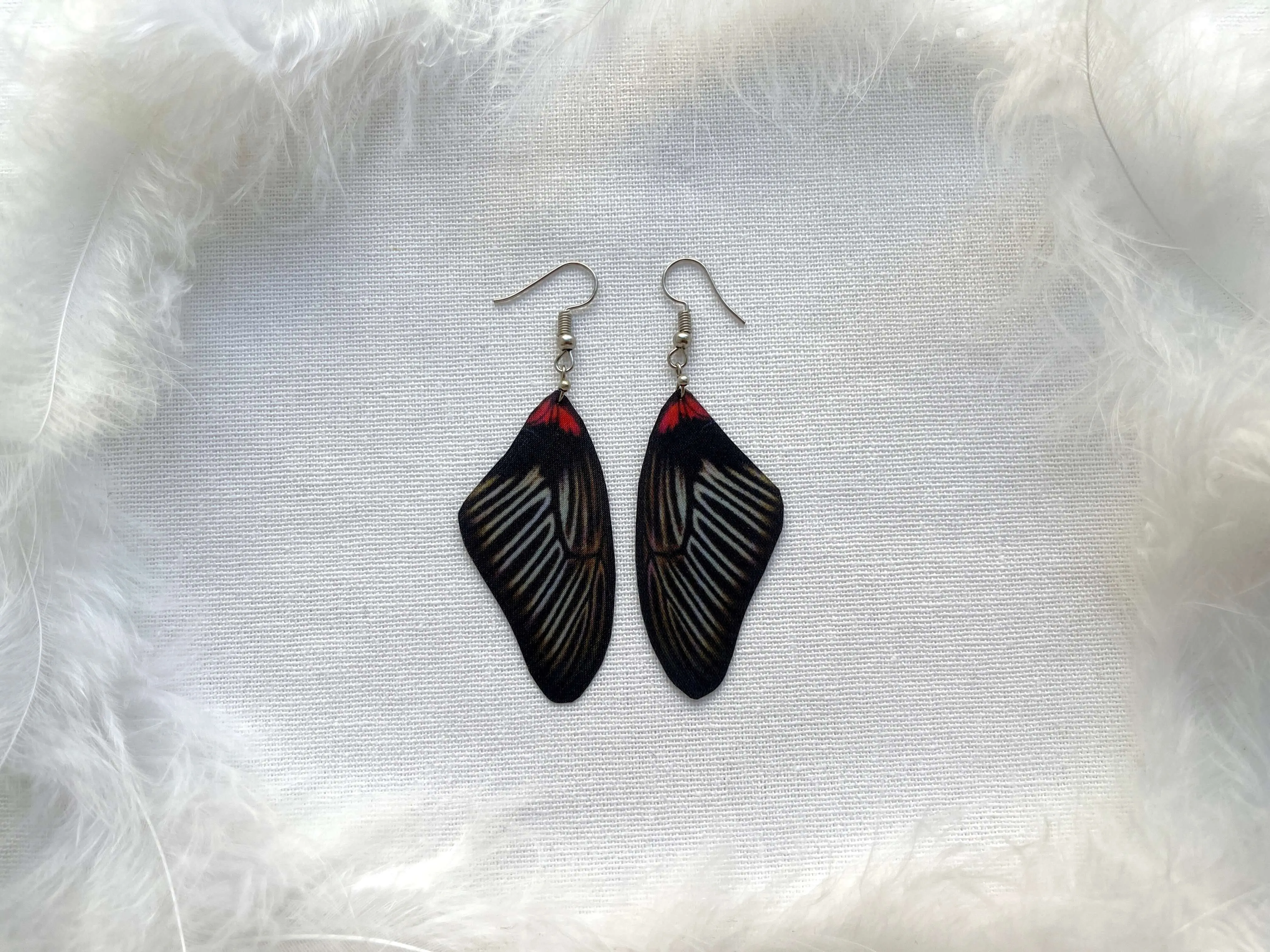 Black Whimsigoth Wings Earrings