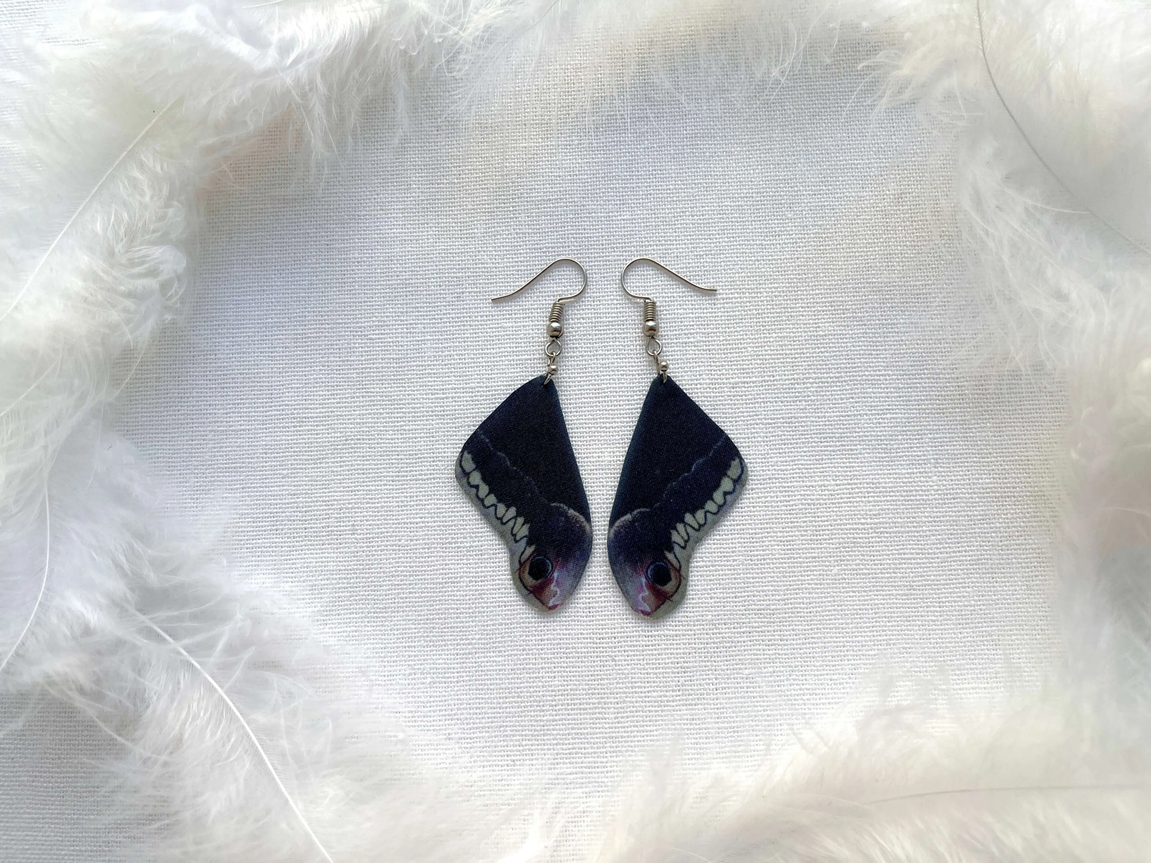 Black Whimsigoth Wings Earrings