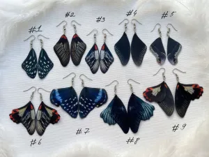Black Whimsigoth Wings Earrings