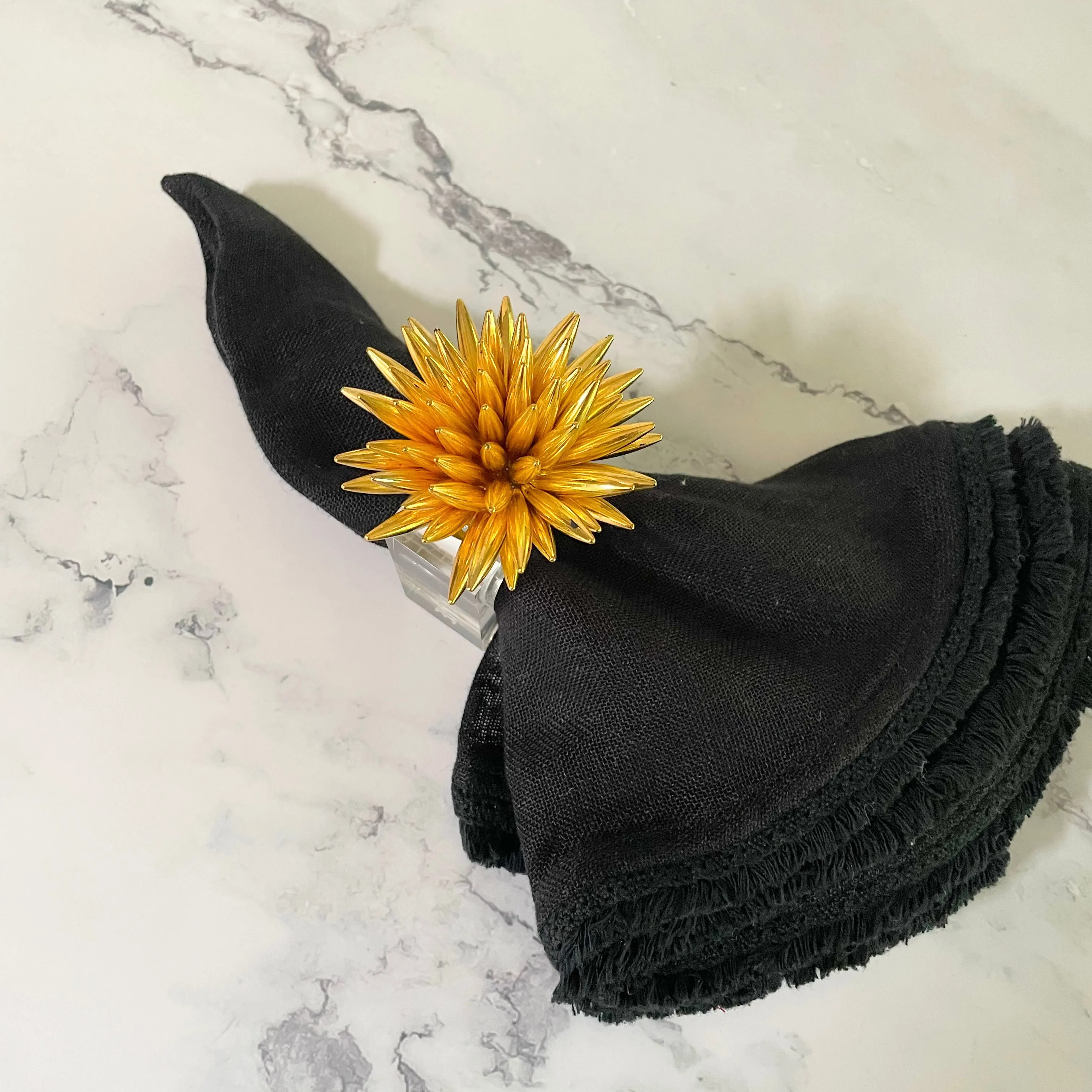 Bloom Gold  Napkin Rings (Set of 4)