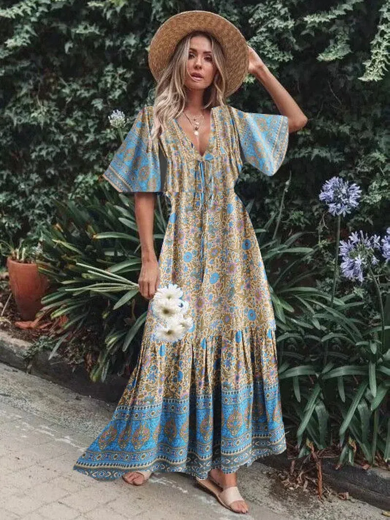 Bluebell Floral Print Maxi Dress