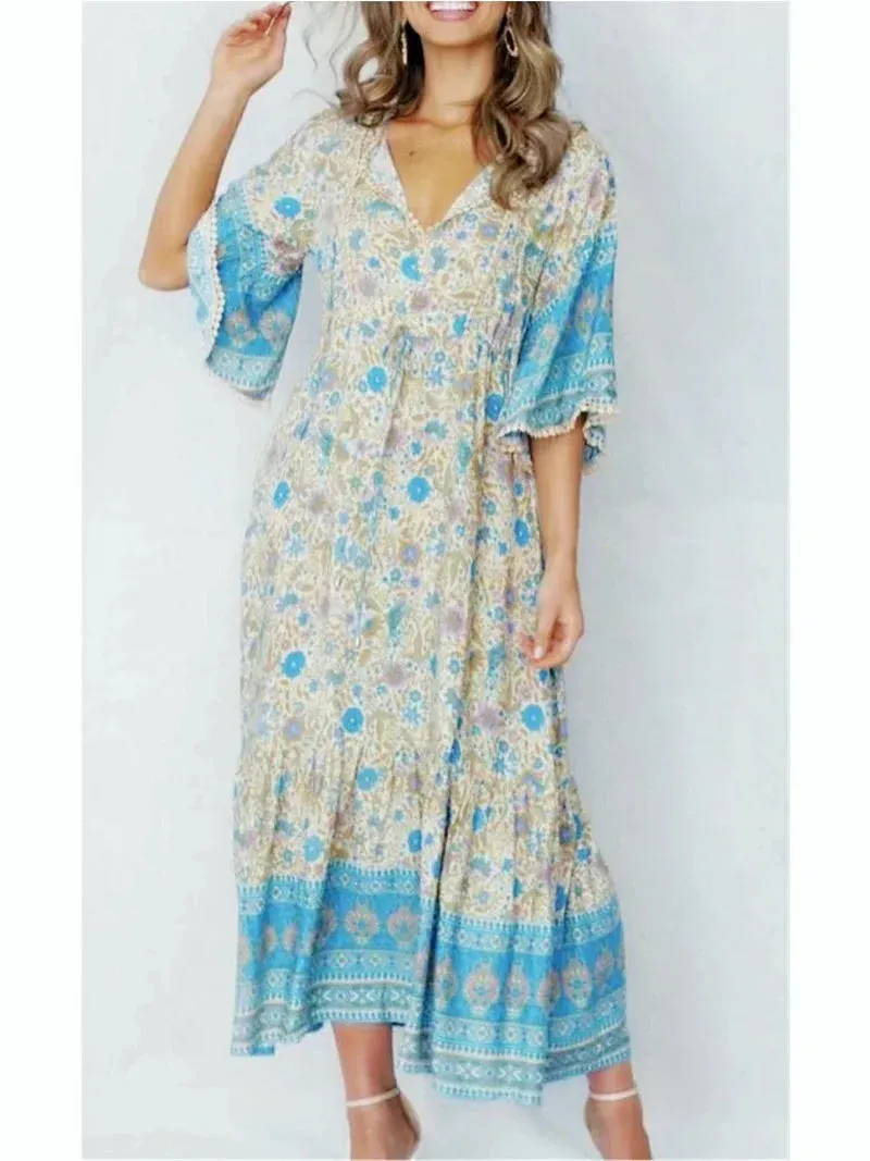 Bluebell Floral Print Maxi Dress