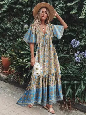 Bluebell Floral Print Maxi Dress