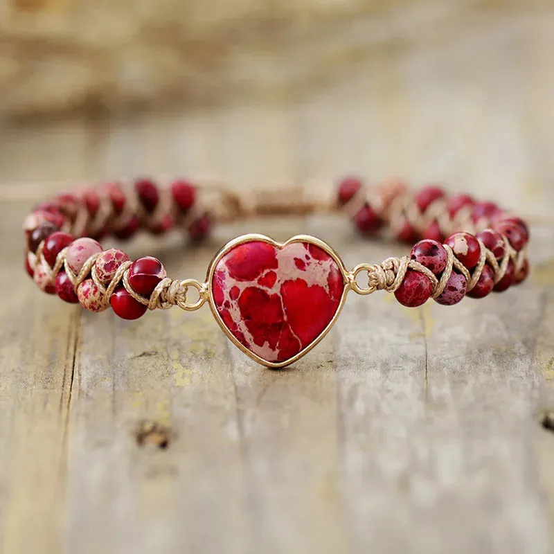 Boho Bracele Amethysts OM Charm String Braided Macrame Bracelets