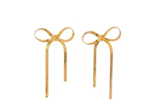 Bold Gold Bow Earrings