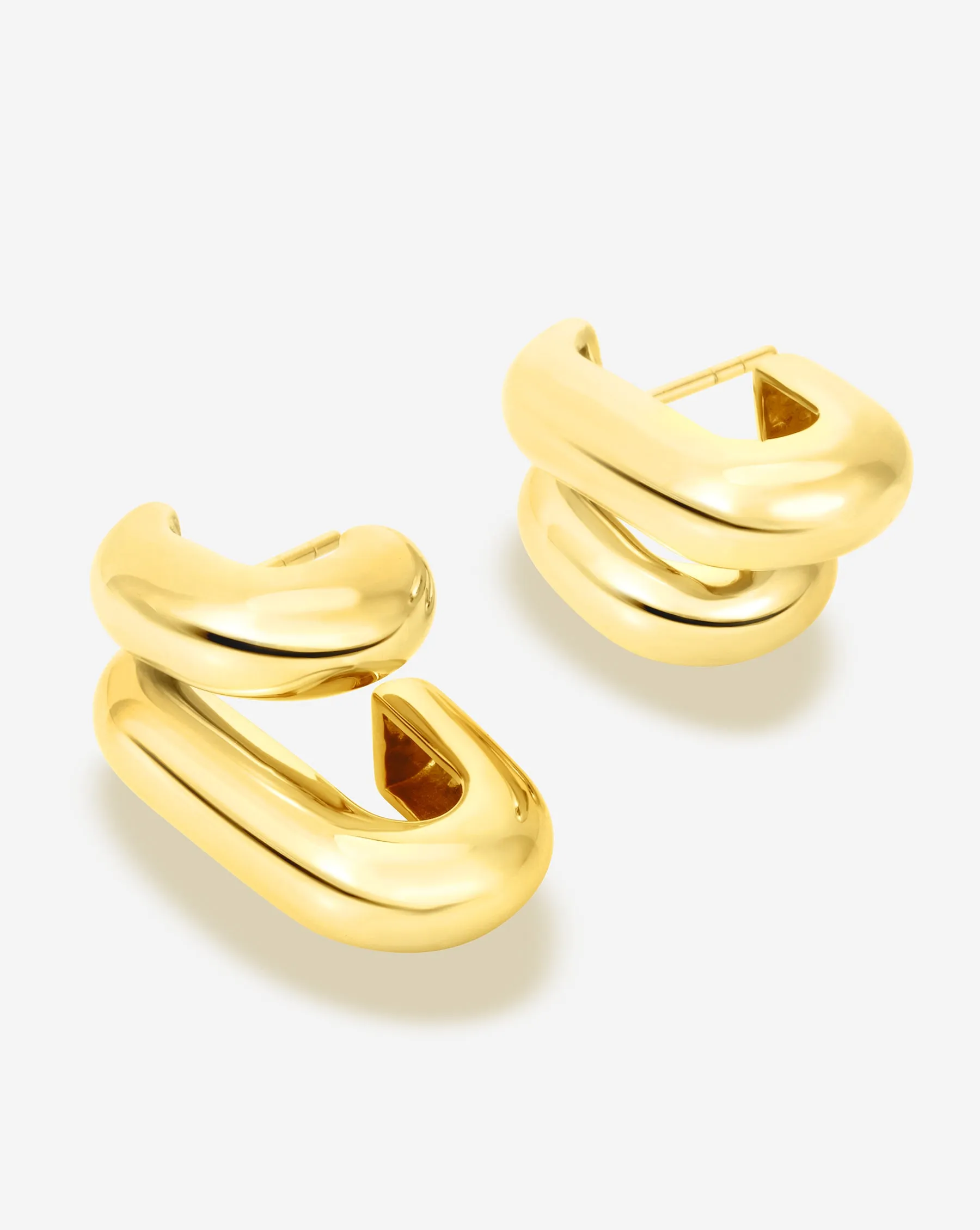 Bold Gold Cloud Multi Hoops