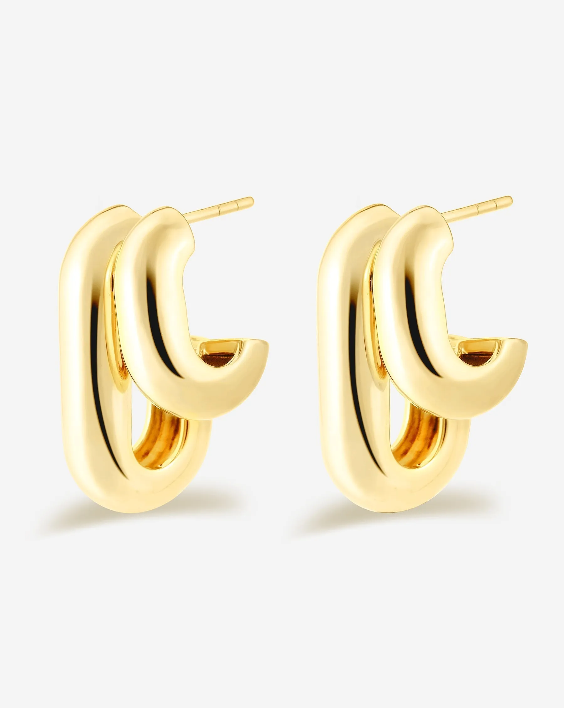 Bold Gold Cloud Multi Hoops