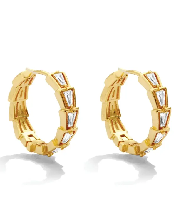 Bold Sparkle Huggies - Gold