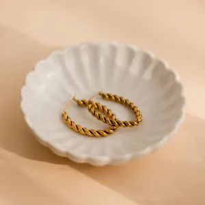 Bold Twisted Hoop Earrings