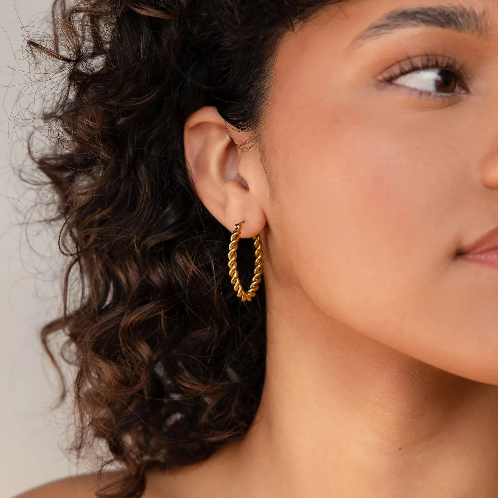 Bold Twisted Hoop Earrings
