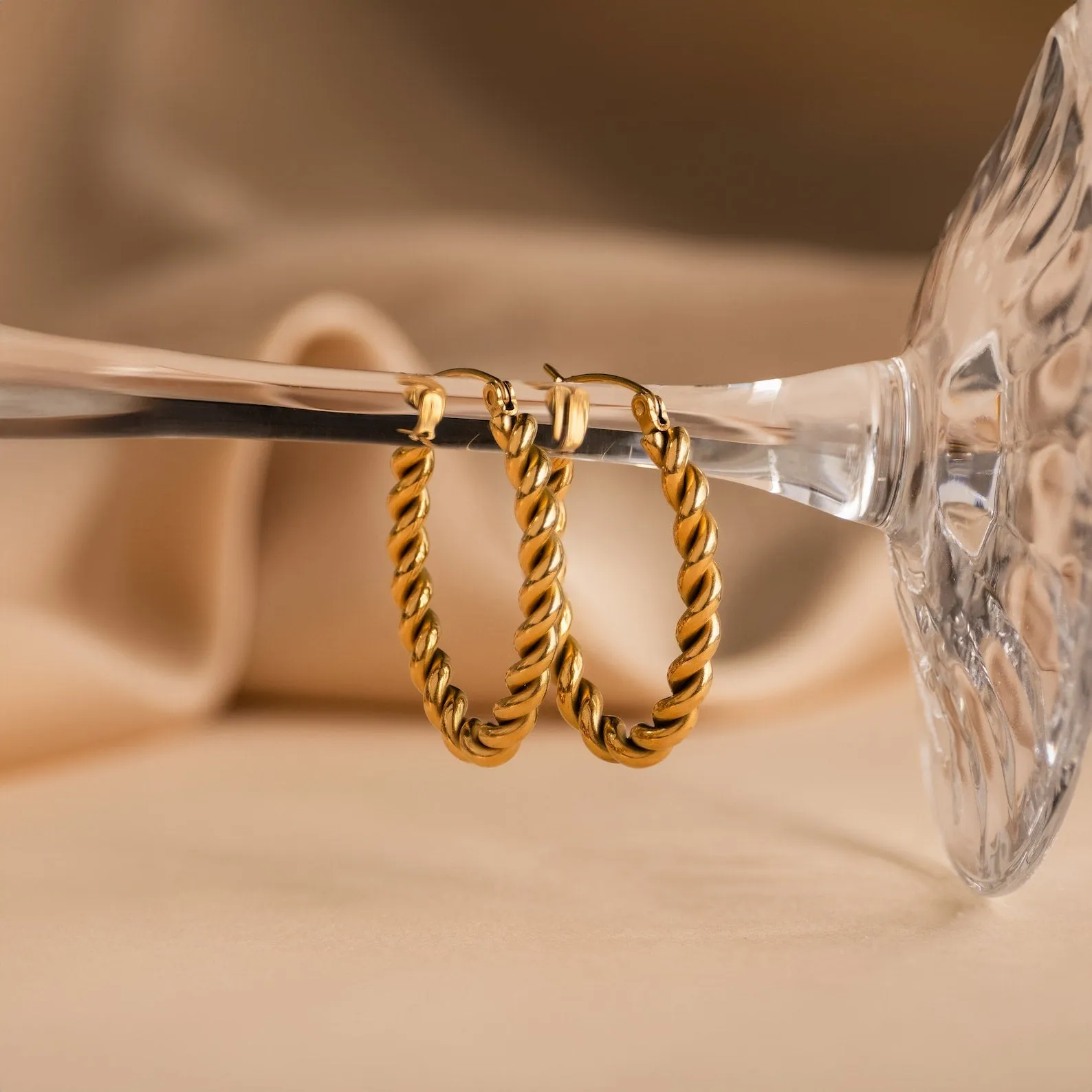 Bold Twisted Hoop Earrings