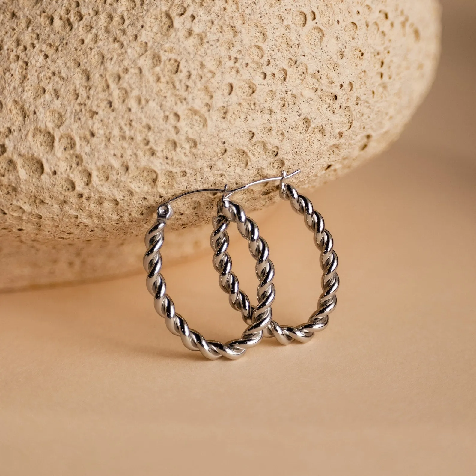 Bold Twisted Hoop Earrings