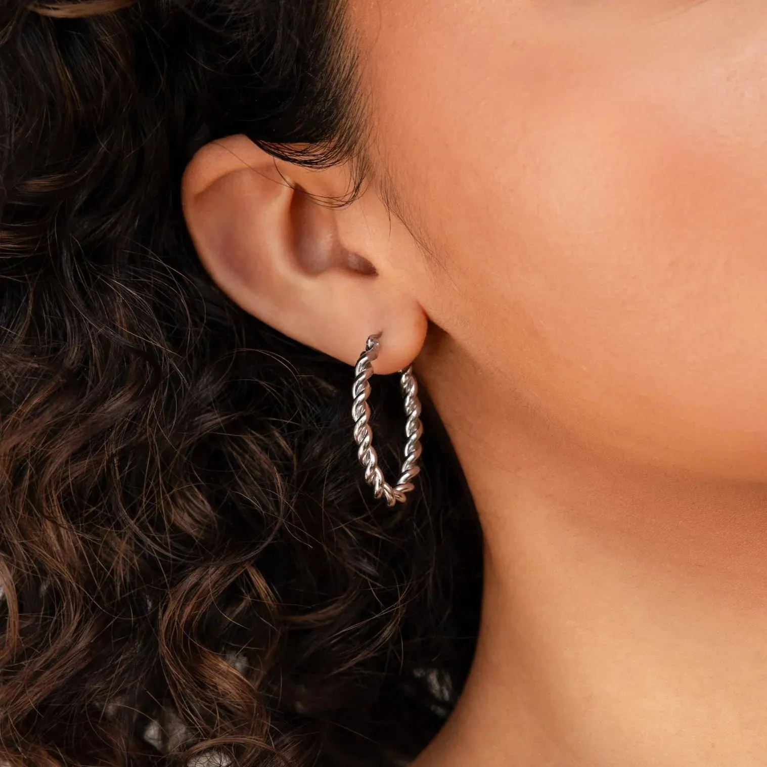 Bold Twisted Hoop Earrings
