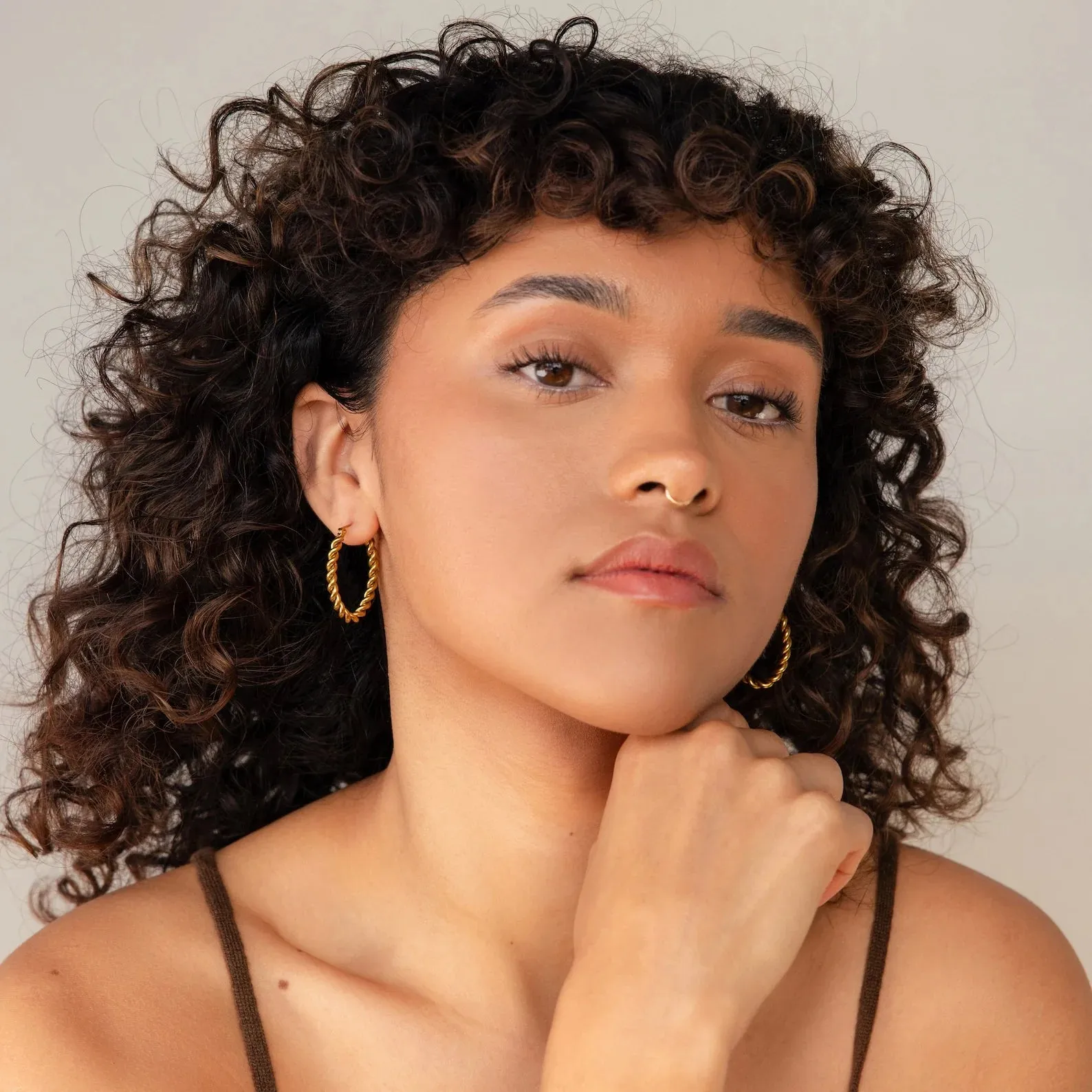 Bold Twisted Hoop Earrings