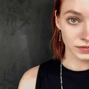 Bone Earring Silver