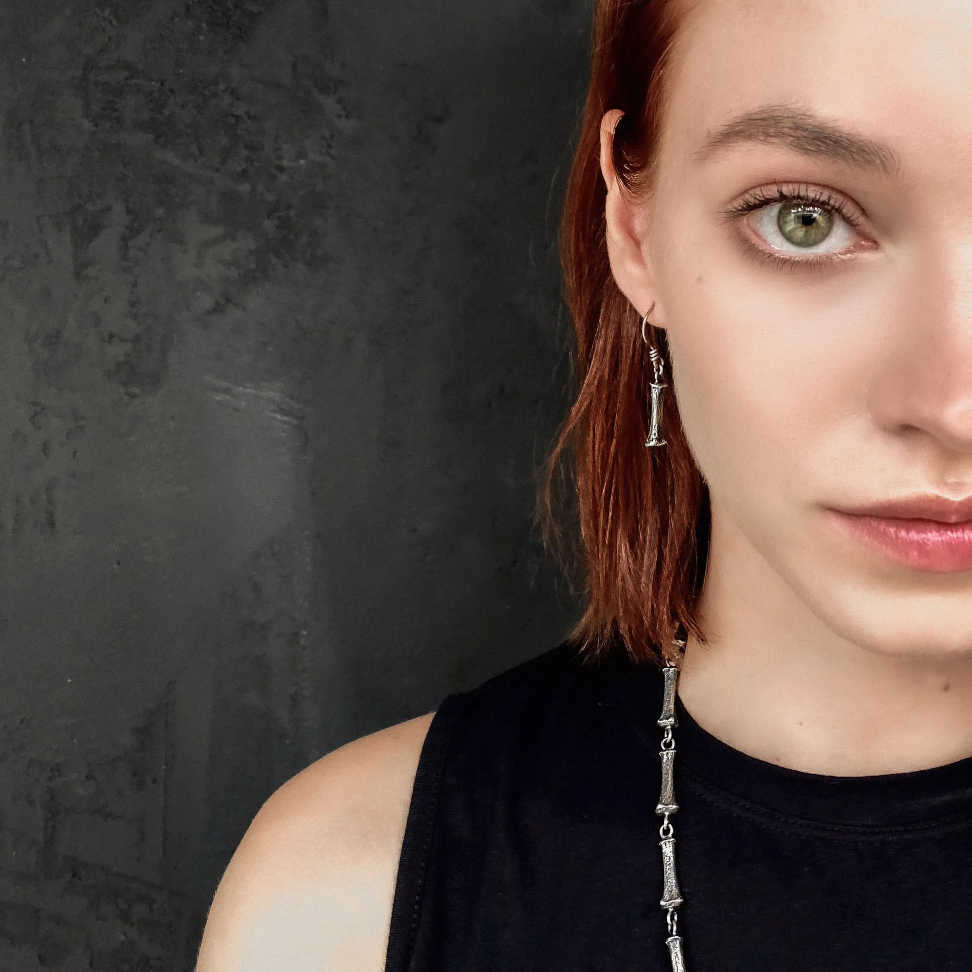 Bone Earring Silver