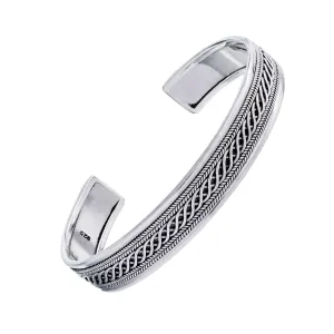 Braided Sterling Cuff Bracelet