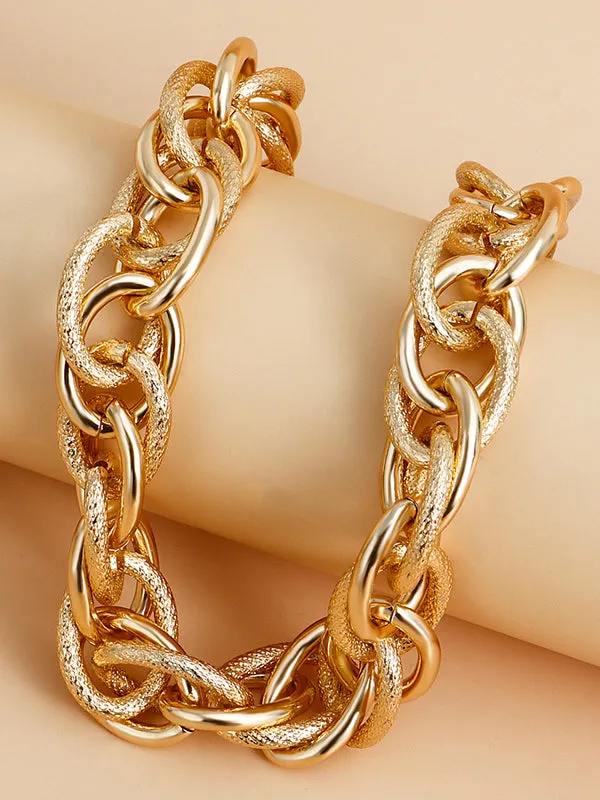 Chains Geometric Hollow Shiny Necklaces Accessories Dainty Necklace