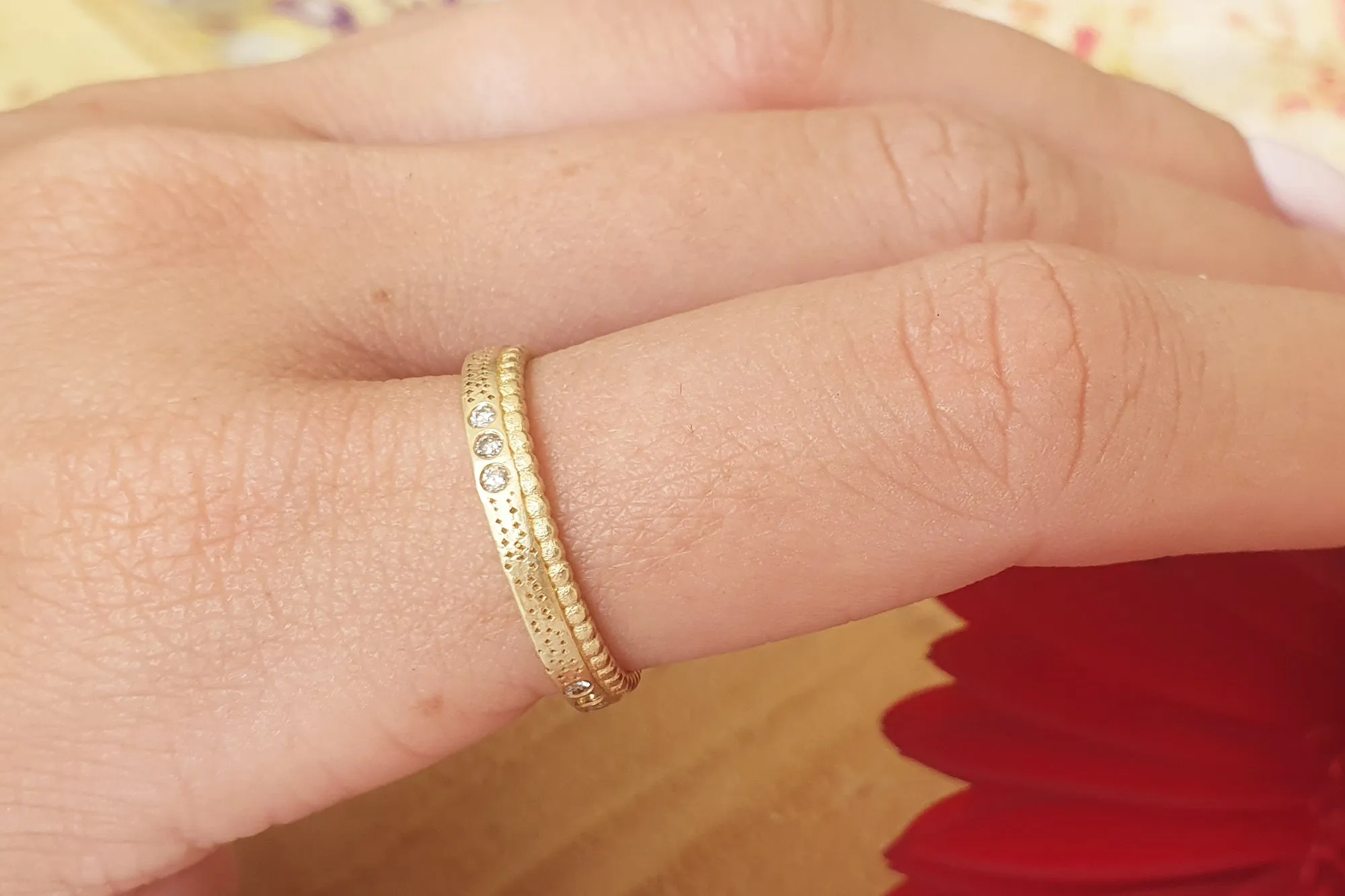Champagne Diamond Wedding Ring