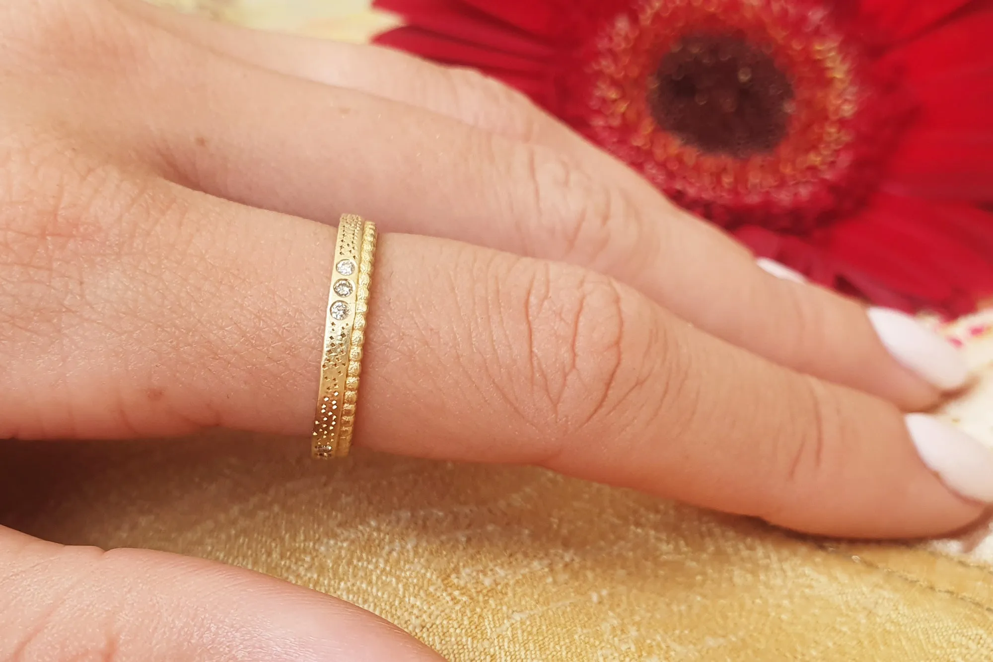Champagne Diamond Wedding Ring
