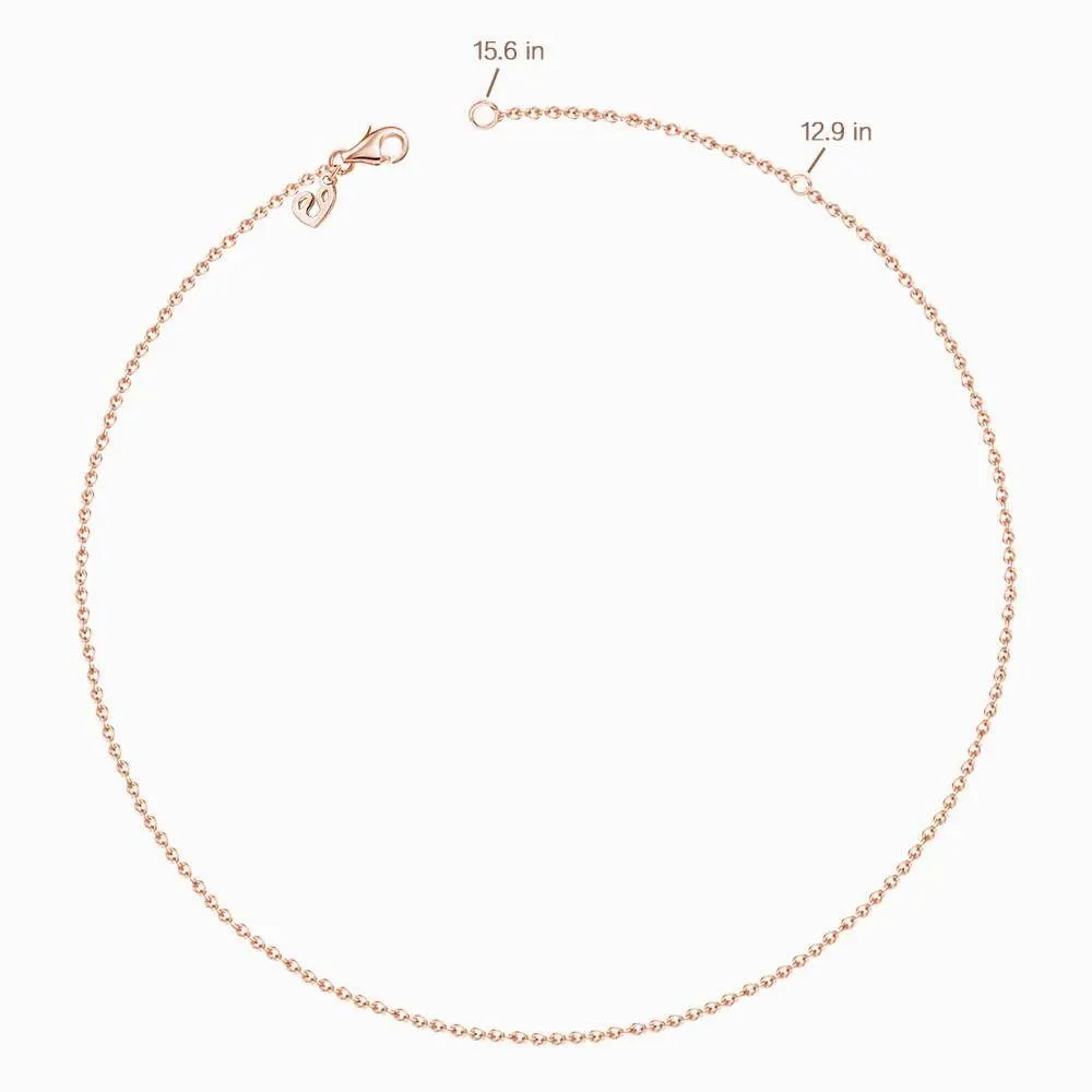 Children's "Carrie" Style Name Necklace Rose Gold Plated